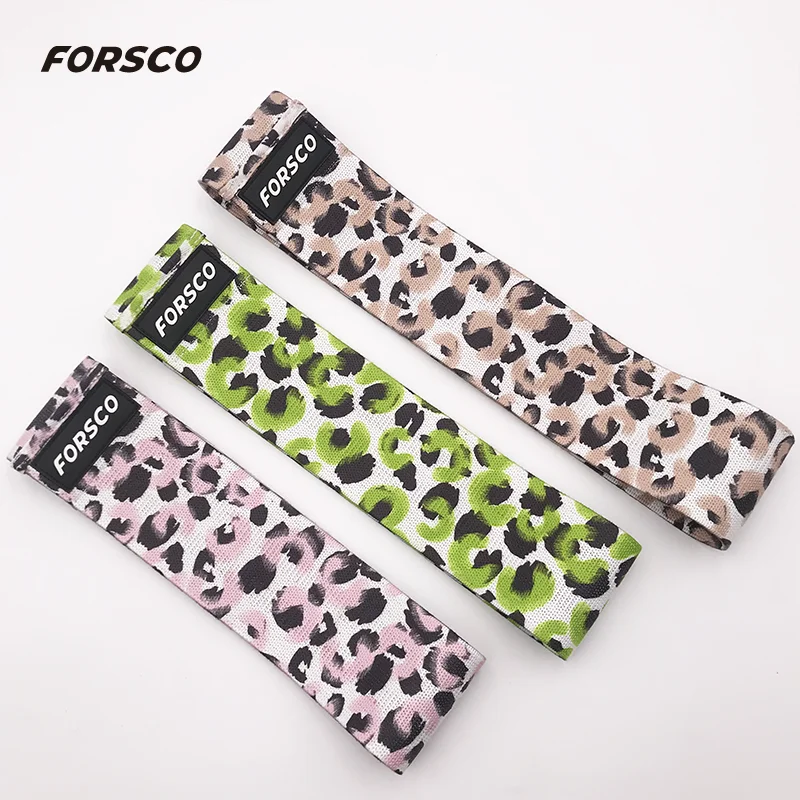 color and logo camo leopard printing hip circle band fibre