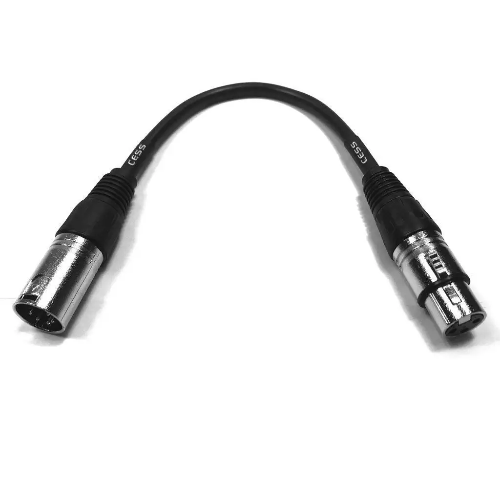 ~3 feet PULSE DMX Spiral Shielded Insulated 5 Pin Male to Female Cable 1m