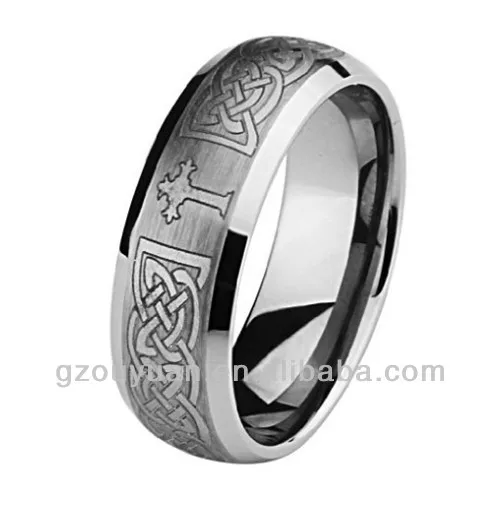 8mm Celtic Tungsten Ring Ireland Design Tungsten Ring Irish