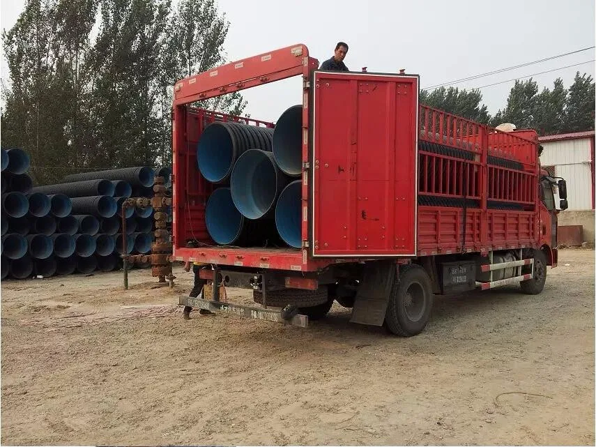 200mm Hdpe Dinding Ganda Bergelombang Gorong gorong Pipa 