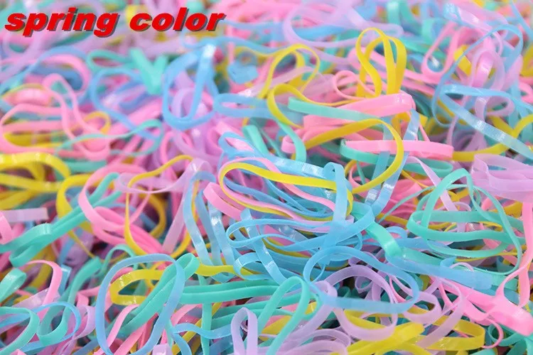 Wholesale Hair Band Elastic Hair Bands Mix Color Rubber - Buy Hair Band
