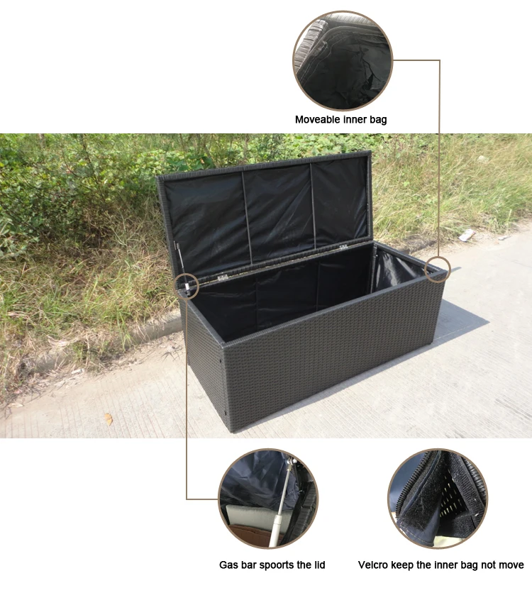 2020 New Style Rattan Waterproof Outdoor Cushion Storage Box - Buy