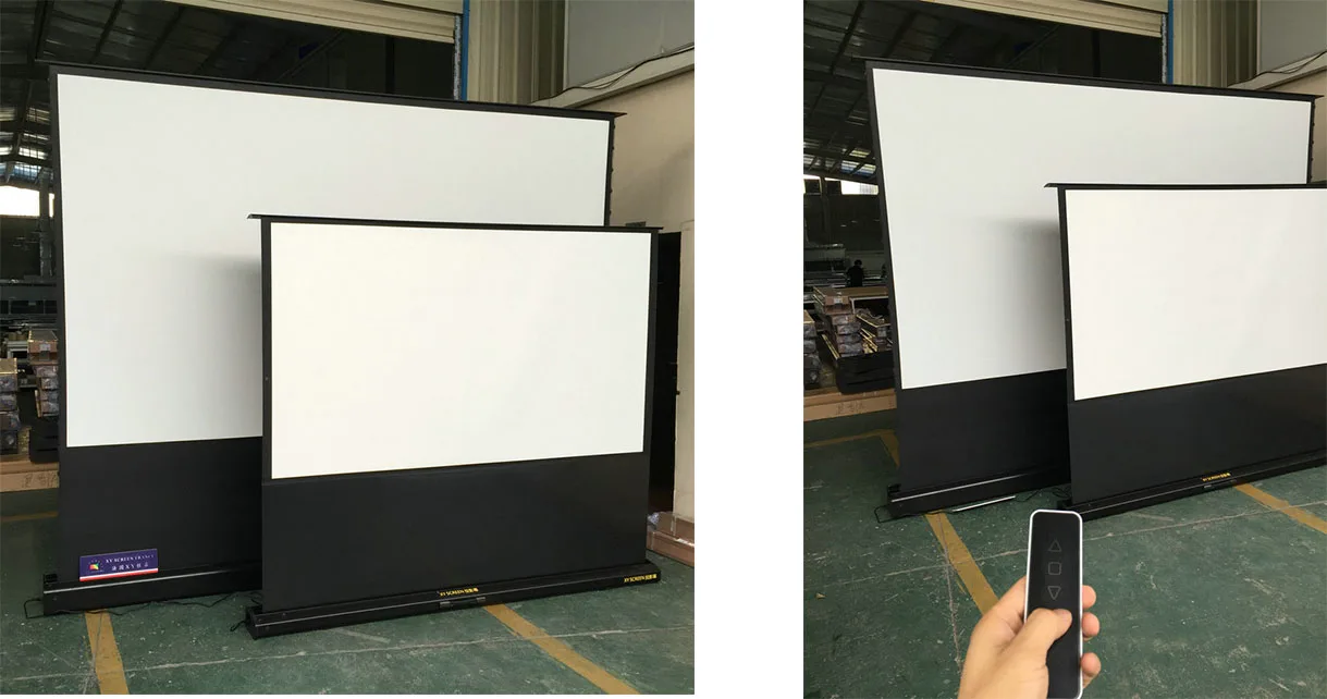 projector screen,projection screen,floor standing projector screen,electric floor projector screen