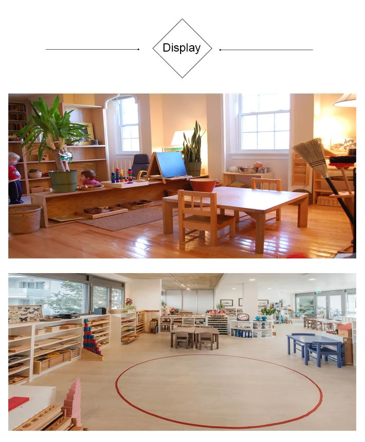 Wooden Montessori School Classroom Children Furniture Toy Set Circular