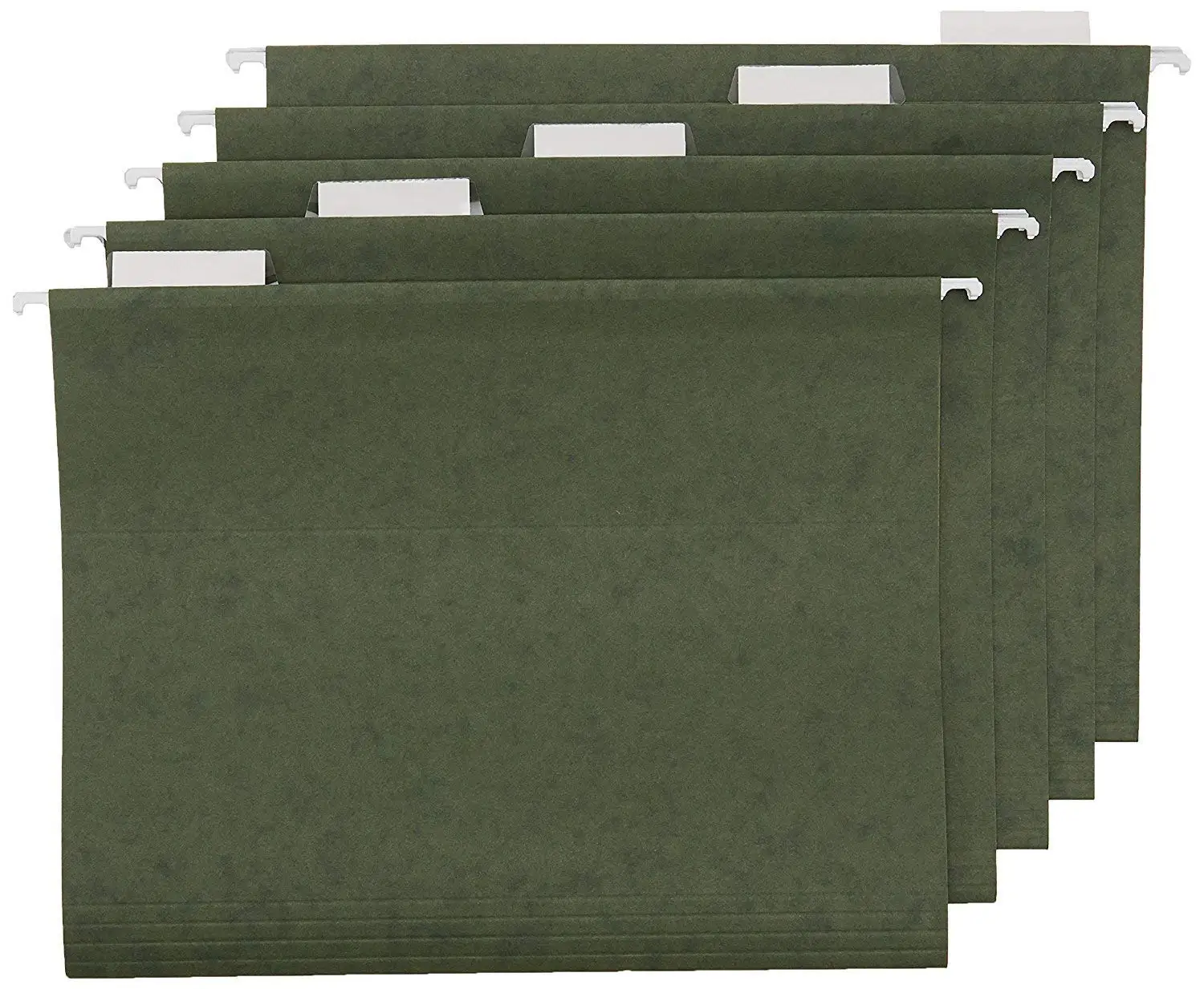 Office Basiks Hanging File Folders - Letter Size, Green, 25-Pack