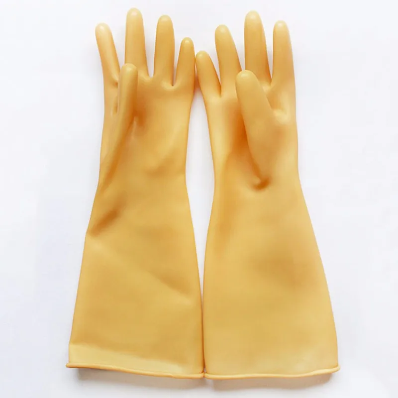 America Style Extra Long Top Skin Color Industrial Latex Gloves Nature