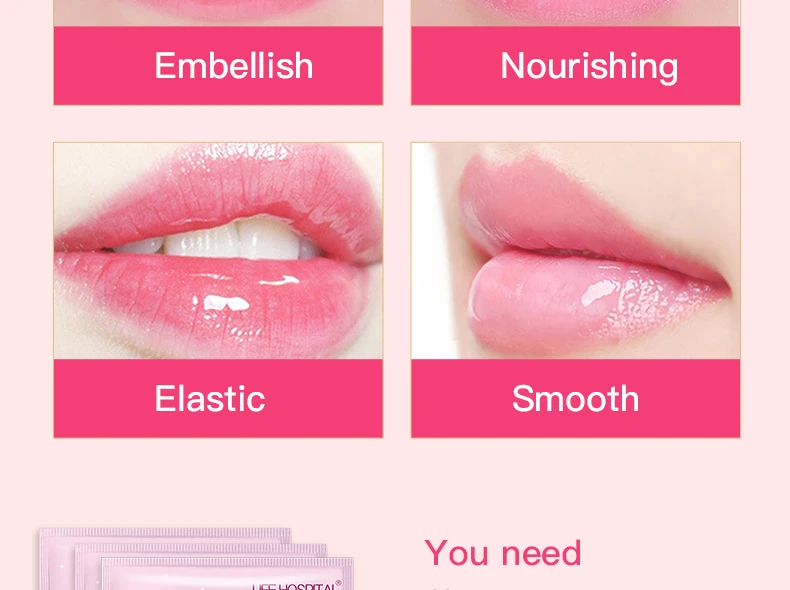 OEM/ODM BIOAQUA Collagen nourishing lip mask for skin care Fading lip lines moisturizing hydrating firming mask