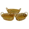 2018 new type oval woven bamboo baskets with handle