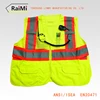 High Visibility Tool Vest More Multi-Functional Pockets Yellow Reflective Surveyors Vest Security Training running vest