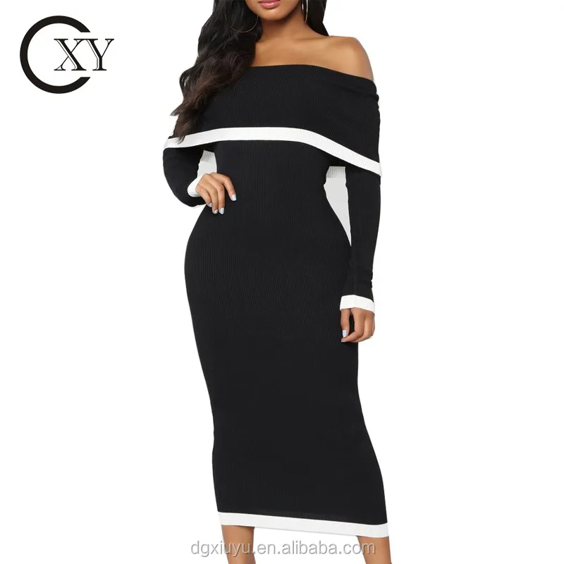 ladies black midi dress