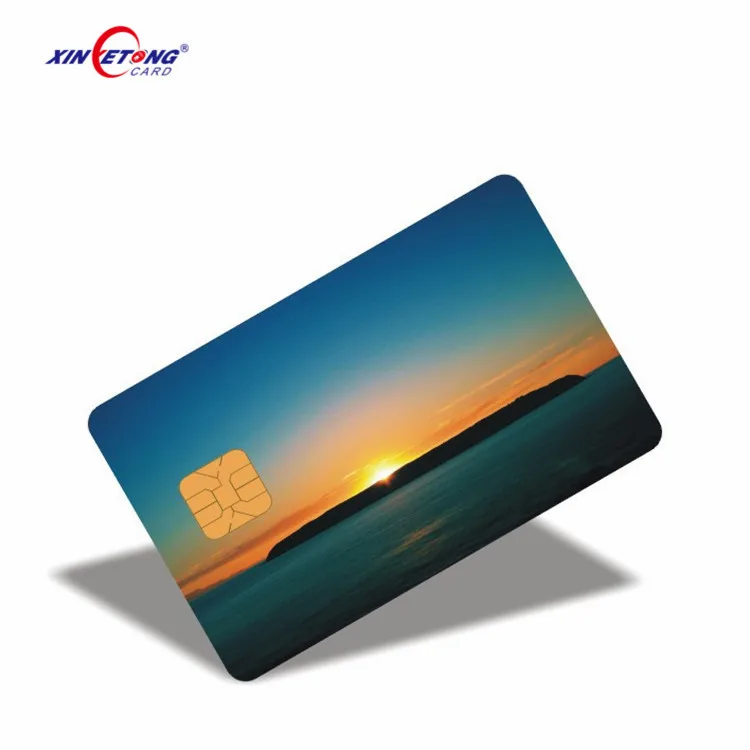 High Quality PVC RFID  Contact IC Smart Blank Card with sle 4442 Chip