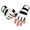 White black wristbands women men outdoor sport tactical command PU leather gloves