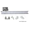 KYOK Good Price Hotel Curtain Track Flexible Curved Shower Curtain Rail Aluminum Extrusion Curtain Track With System M913