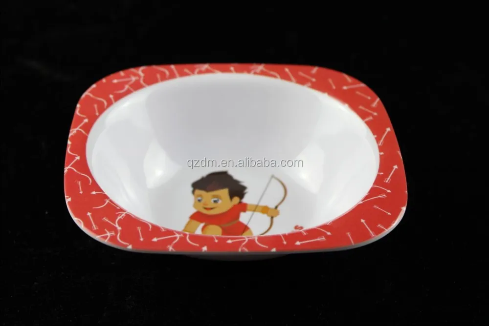 Cute useful with handle melamine kids bowl