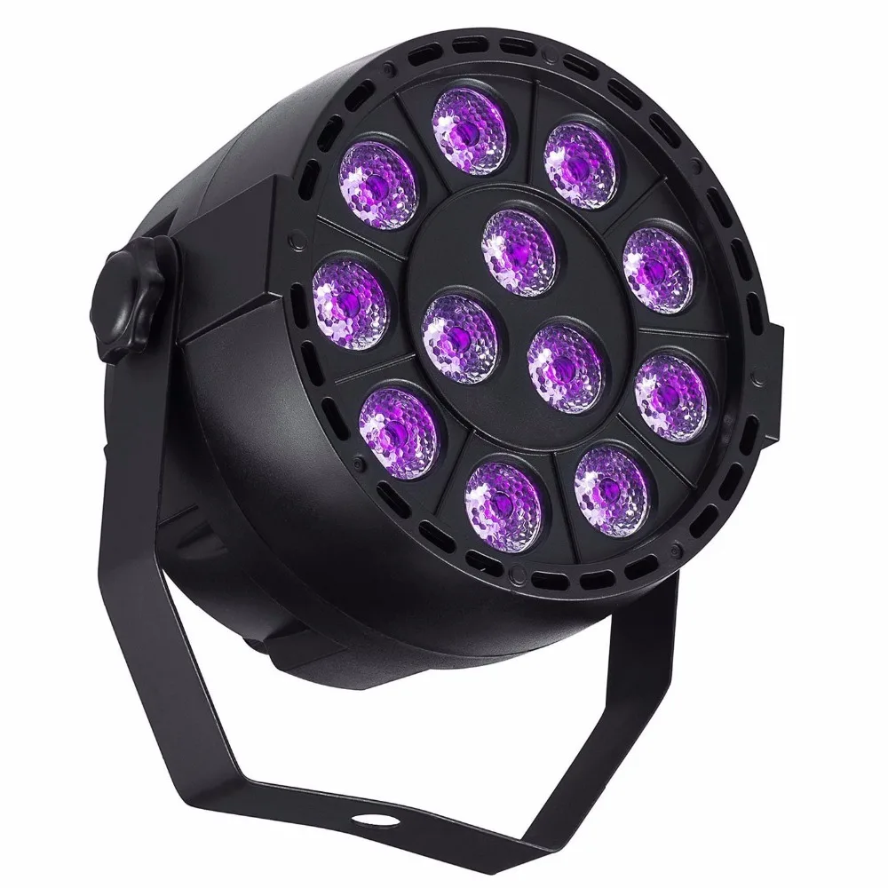36W Black Light UV LED Lamp DJ Ultraviolet Bulb Auto Voice Control LED Par Can Light