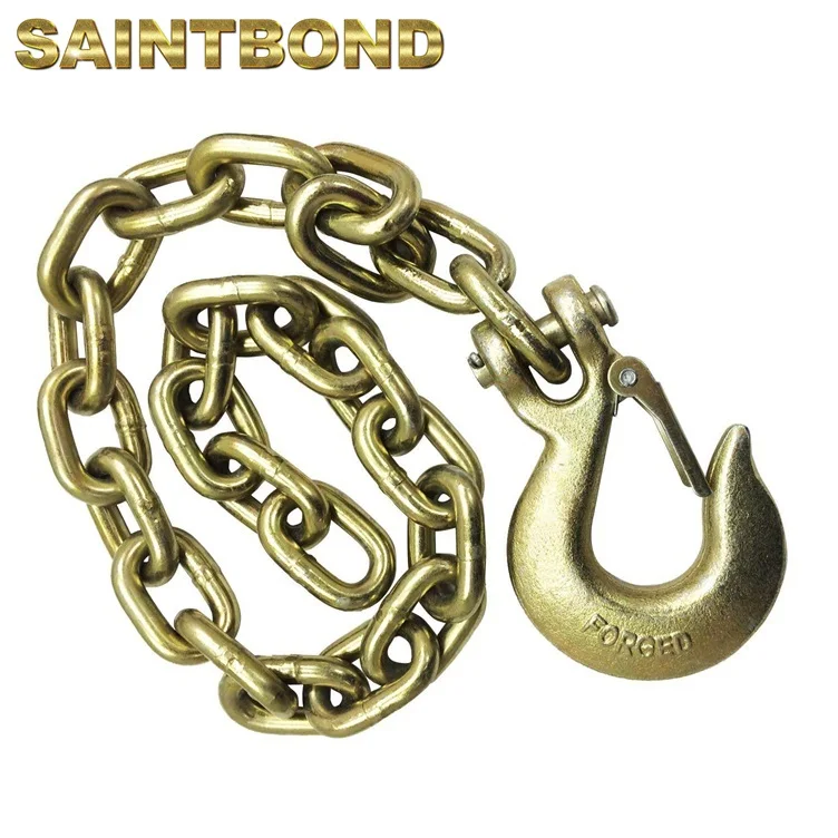 Hooks On One End Chain Trailer Heavy Duty Safety Chains Slip Twist Lock