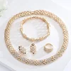 S10132A New Fashion Jewelry, Gold Plated Earring Bracelet Necklace Ring Wedding Jewelry Set With Zircon Design For Women