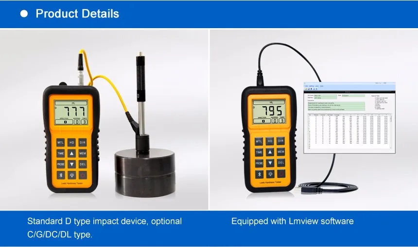 Digital Physical Measuring Instruments Lm100 Portable Metal Hardness