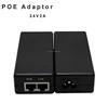10/100/1000Mbps PoE Injector Power Adapter input AC110-240V output24V2A for POE switch