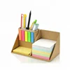 Fashion customized logo paper cube memo pad with pen holder