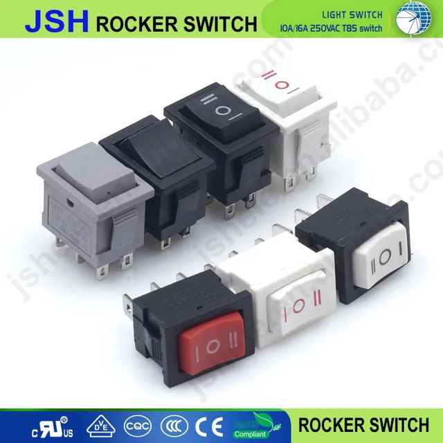 Interruttore a bilanciere 220V 16A bipolare con tasto bianco 12V switch 31x25