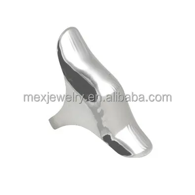 High Polished Stainless Steel Silver Short & Long Two Size Full Finger Knuckle Ring