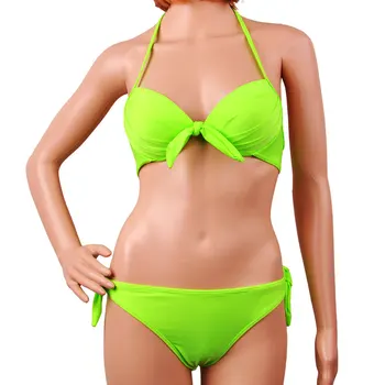 fluorescent green bikini