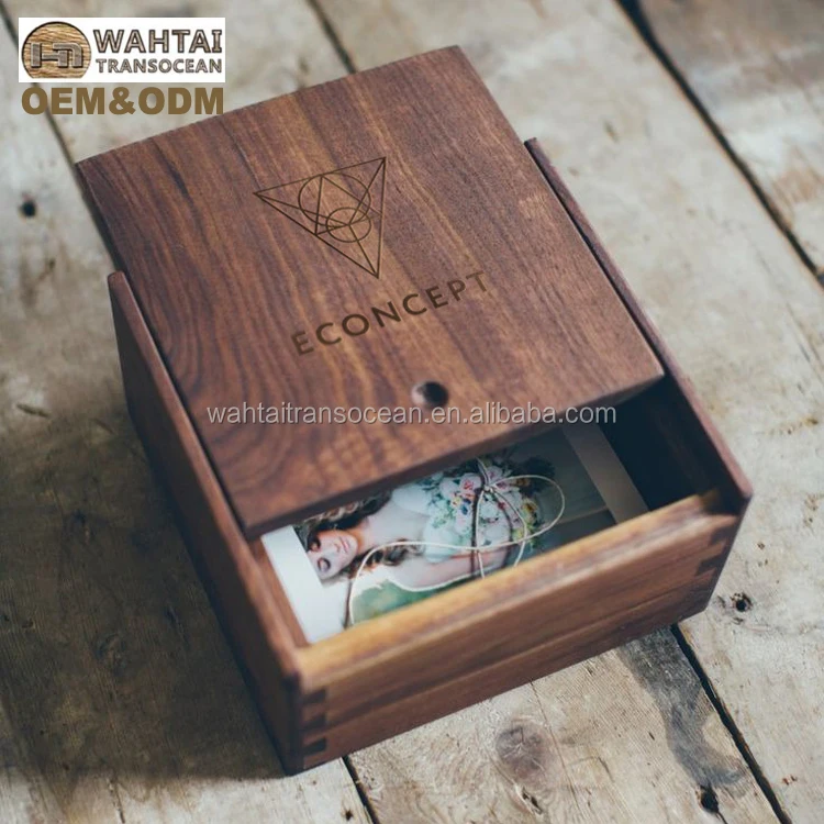 Wholesale Wedding Memory Wood Photo Box Engraved Personalized