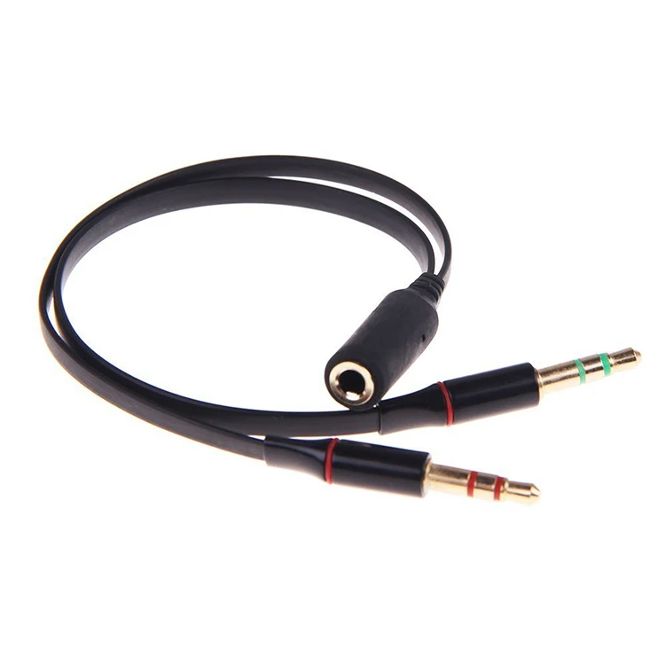 Pc Headphone Mic Audio Adapter Cable 