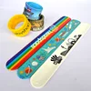 Cheap Sequin Full Color Metal Spring Steel Neon Silicone Blank Slap Bracelet