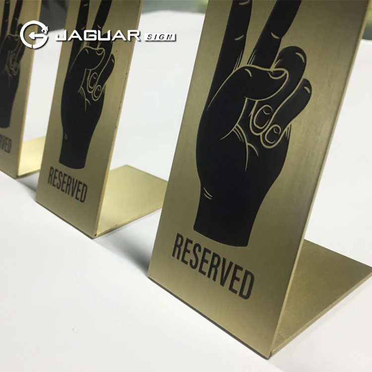 Manufacturer Outlet Custom Tabletop Signs Brass Reserved Sign Table Sign Buy Brass Table Sign