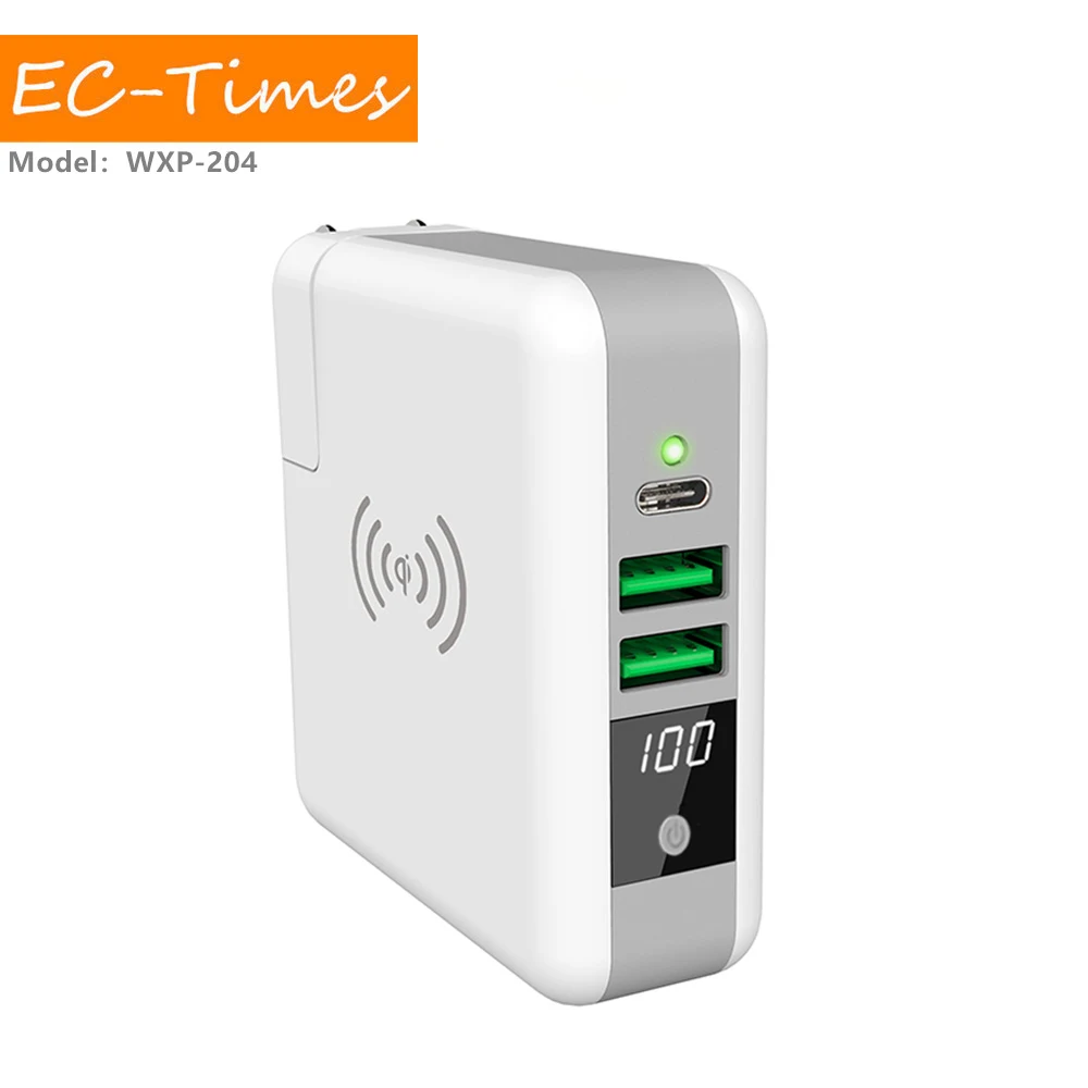 New Type Wireless Charger Module 3 In 1 Wireless Power Bank Travel Charger for iPhone