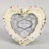 White Heart Shaped Wedding Coach Place Card / Resin Photo Frame