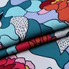 Custom woven plain colorful flower African print cotton spandex fabric for women dress