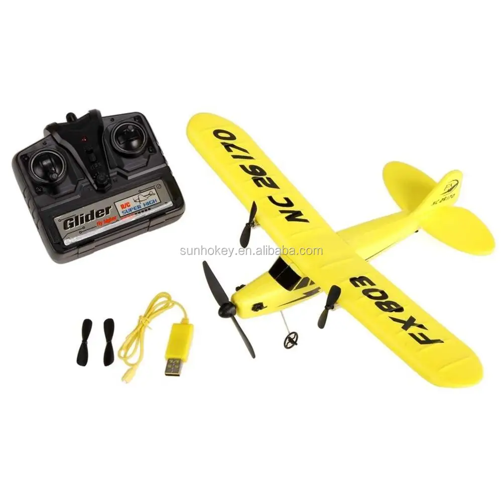 2CH 2.4G RC Helicopter Remote Control Plane Glider Airplane Durable EPP Foam Toy