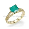 2016 The most acclaimed breaking through traditional green stone gold ring 585