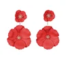 2019 Fashion Personalized Statement Flower Power Earrings Double Flower Stud Earrings