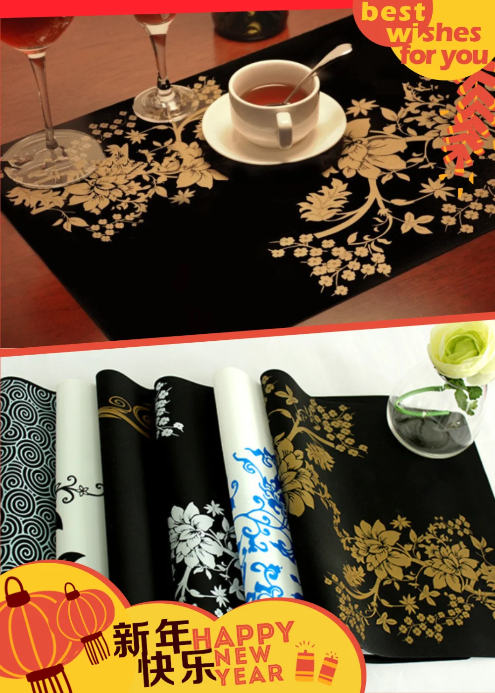 Pt03 Onepiece Wholesale Washable Blank Custom Printing Foldable Silicone Placemat For Dining