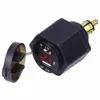 Motorcycle B MW DIN Powerlet Plug to Dual USB Charger Socket Adapter with LED Voltmeter for Phone / iPhone / GPS / SatNav