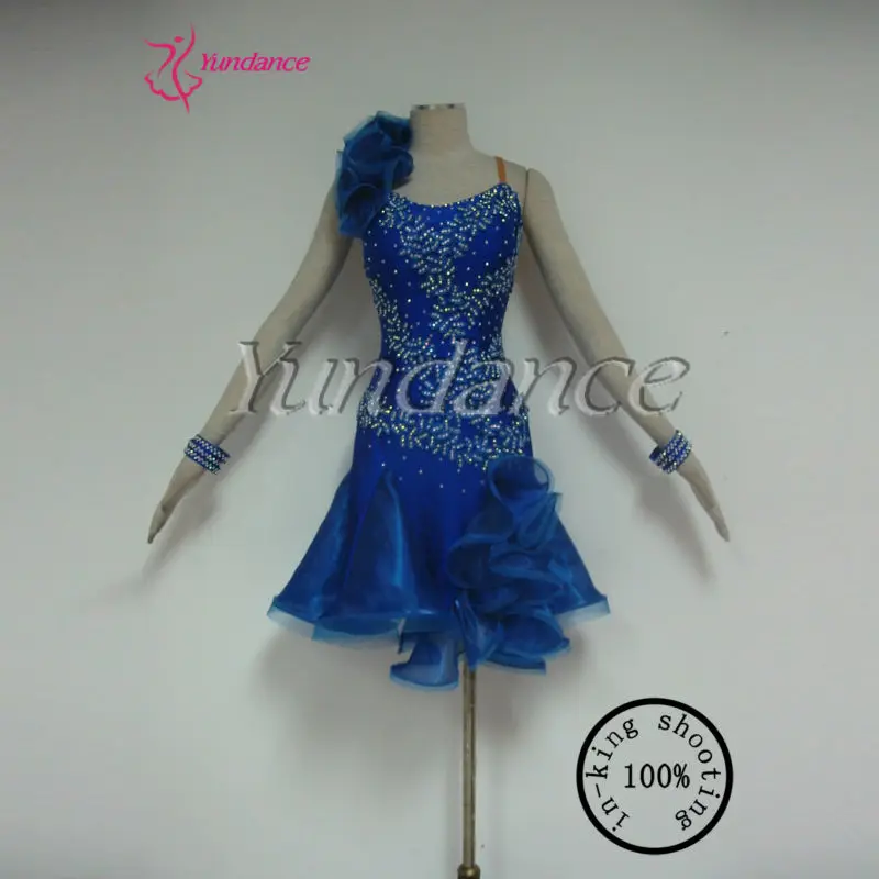 blue ice skating dress