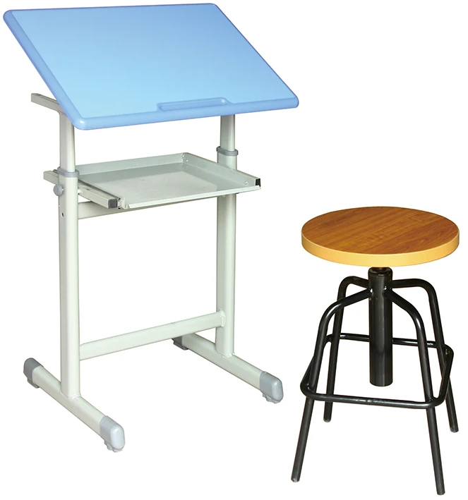 Adjustable New Design School Drafting Drawing Table With Chair