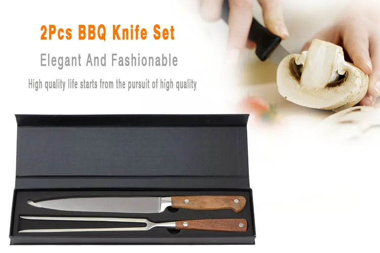 2Pcs Sharp Hard and Thick BBQ Carving Knife Set