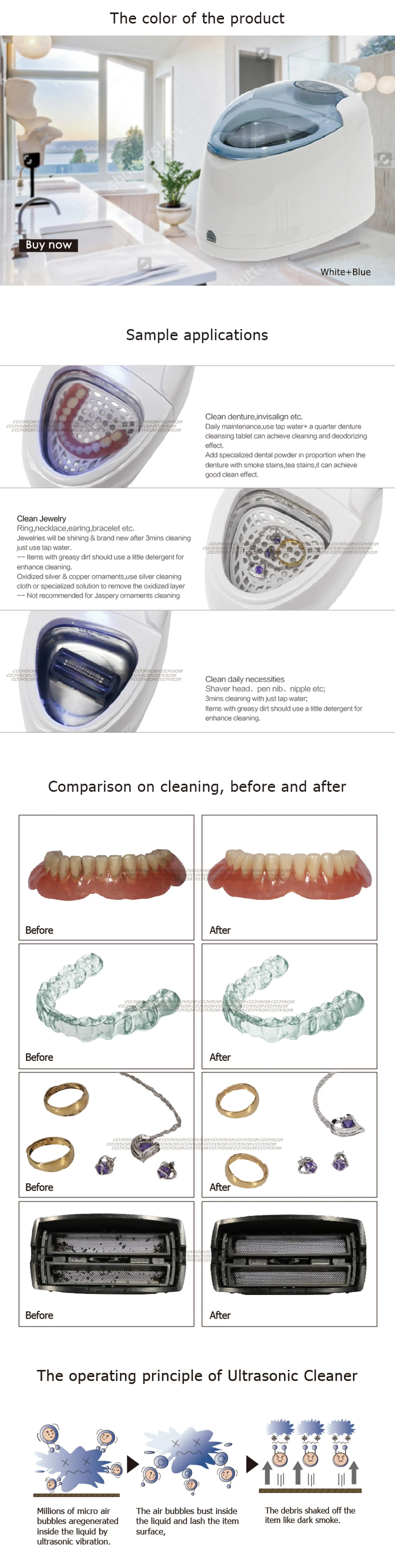 CD-3900 Hot Sale Professional Mini Ultrasonic Denture Cleaner for Dental, toothbrush, jewelry with CE, RoHs