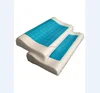 Youshine-star soft and middle soft blue cooling gel memory foam pillow with removable cover