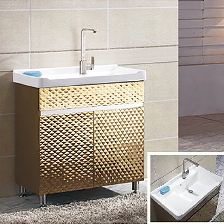 Gold Color Luxury Stainless Steel Kitchen Bathroom Sink Cabinet - Buy ...