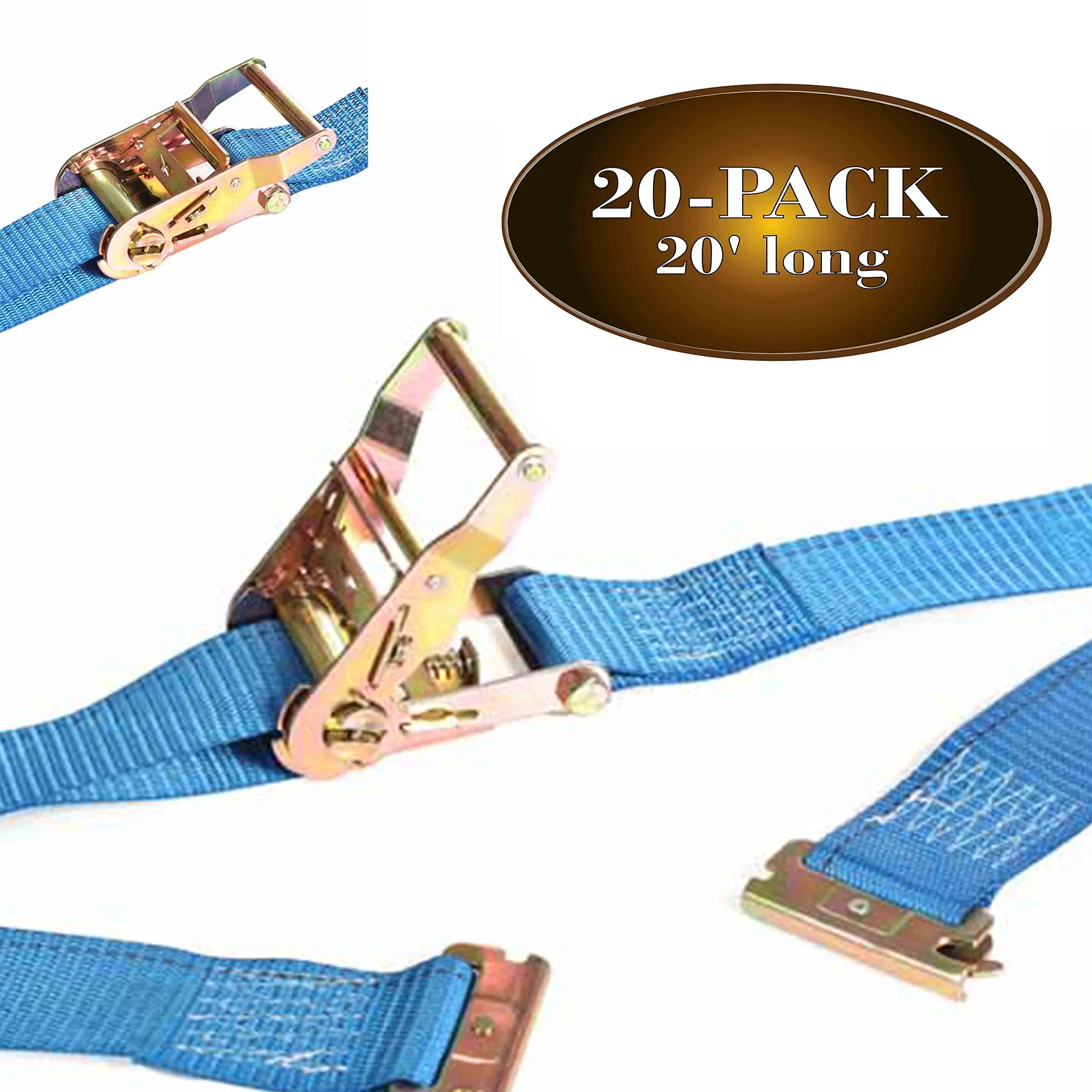 ETrack Spring Fittings 10 E Track Ratchet Tie-Down Cargo Straps Heavy Duty Grey Polyester Tie-Downs 2 x 16 Durable Ratcheting Strap Cargo TieDowns
