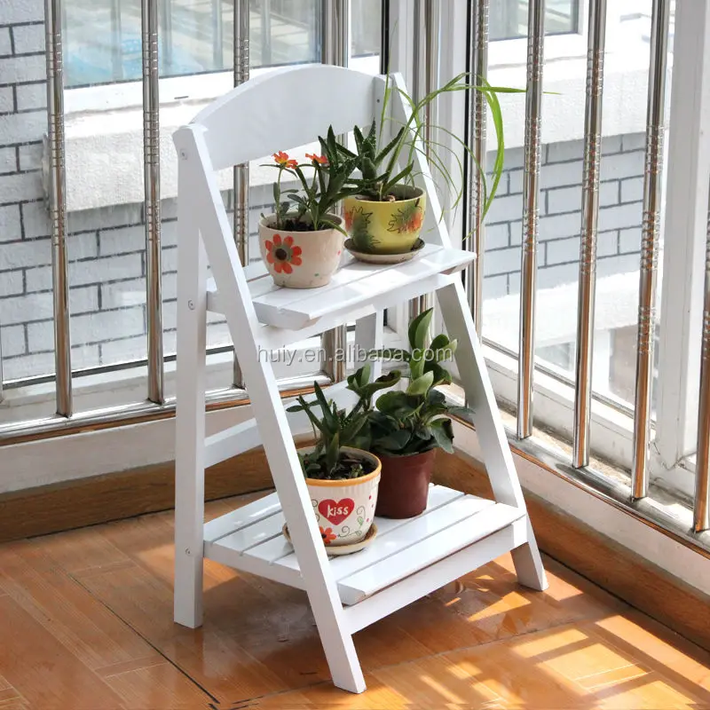 2 Tier Flower Pot Stand Wooden Display Garden Shelf 2 Tier Flower Pot Stand Wooden
