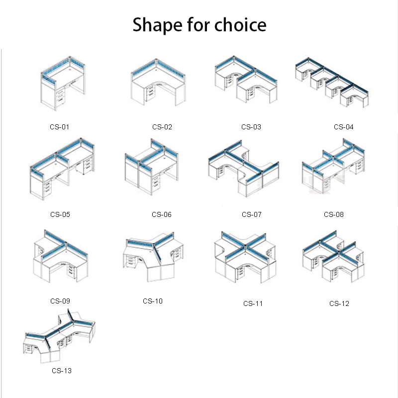 Office Project Manufacture Cubicles Office Workstation Cubicle For 6