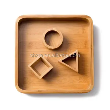 Desk Executive Sandbox Bamboo Tray With 3 Geometric Molds Desk Executive Sandbox Bamboo Tray With 3 Geometric Molds