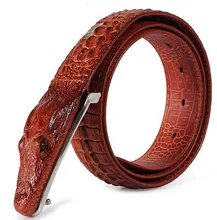 New arrival Men Belts antique Genuine Leather Black Top crocodile buckle top alligator design free shipping WBG0821